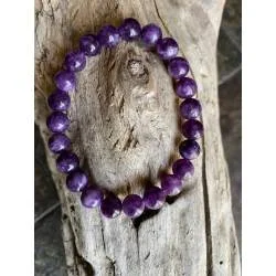 Bracelet Améthyste 8mm Perles | Hélène Riu