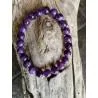 Bracelet Améthyste 8mm Perles | Hélène Riu - Hélène Riu