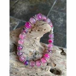 Bracelet Agate Veine Dragon 8mm | Hélène Riu