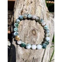 Bracelet Agate Arbre 8mm Pierre Naturelle | Hélène Riu Perpiñán