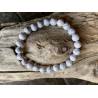 Bracelet boule 8 mm pierre de Howlite