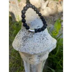 Bracelet Pierre Lave 8mm Petit Poignet | Hélène Riu