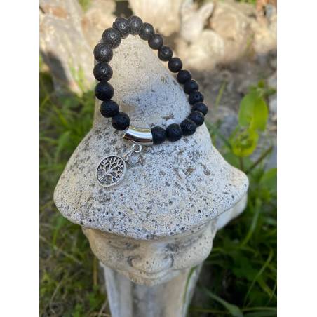 Bracelet Pierre de Lave 8mm Petit Poignet - Ancrage