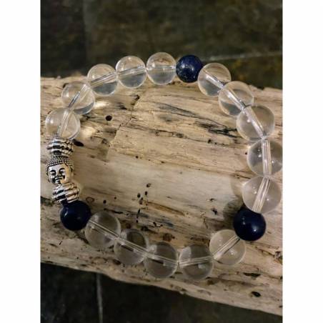 Bracelet Cristal Roche Lapis Lazuli 10mm - Spiritualité
