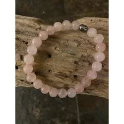 Bracelet Quartz Rosa 8mm Perles | Hélène Riu