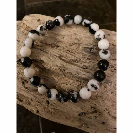 Bracelet Jaspe Zébré 8mm - Motivation et Vitalité