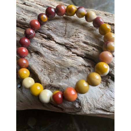Bracelet Jaspe Mokaïte Australie 8mm - Vitalité Terre
