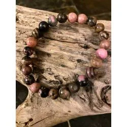 Bracelet Rhodonite 8mm - Équilibre Émotionnel - Bijou lithothérapie bien-être