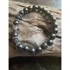 Bracelet Hématite Lave 8mm - Concentration Ancrage - Hélène Riu