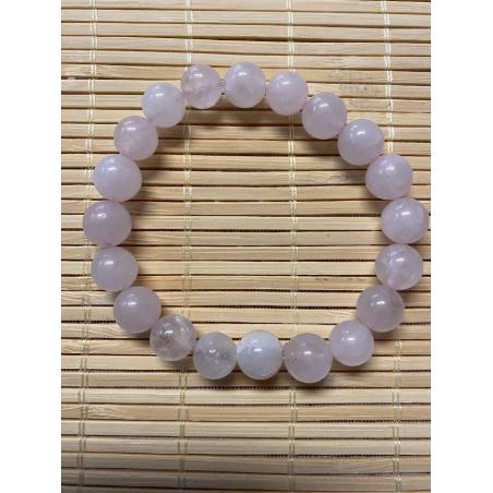 Bracelet Quartz Rose 10mm - Amour Inconditionnel