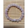 Bracelet boule 10 mm en quartz rose