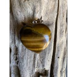 Pendentif Œil de Tigre avec Cordon Protection - Bijou lithothérapie bien-être