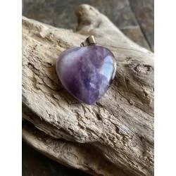 Pendentif Cœur Améthyste - Amour Spirituel