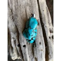 Pendentif Turquoise Sagesse Communication - Bijou lithothérapie Turquoise