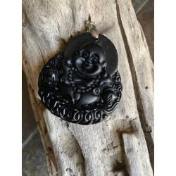 Pendentif Bouddha Obsidienne - Purification