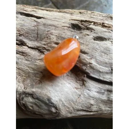 Pendentif Cornaline Orange - Pierre Vitalité Créativité