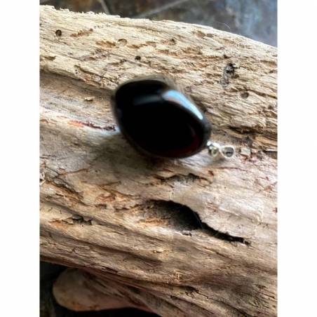 Pendentif Obsidienne Noire - Pierre Protection Volcanique