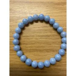 Bracelet Angélite Pérou 8mm - Communication Spirituelle