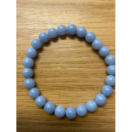 Bracelet Angélite Pérou 8mm - Communication Spirituelle