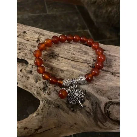 Bracelet Agate Feu 8mm - Pierre Énergie Confiance