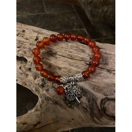 Bracelet Agate Feu 8mm - Pierre Énergie Confiance