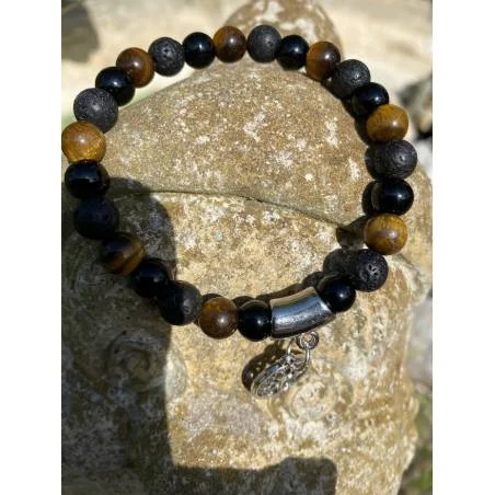 Bracelet Obsidienne - Lithothérapie | Hélène Riu