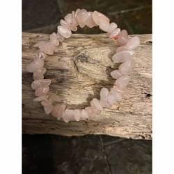 bracelet baroque quartz rose