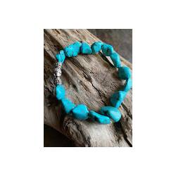 Bracelet Turquoise Taille 18/19 - Communication Divine - Bijou lithothérapie Turquoise