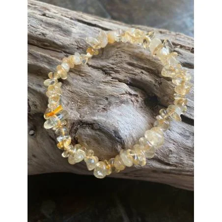 Bracelet baroque pierre citrine - Bijou lithothérapie Citrine