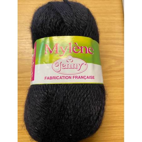 Mylène Noir Cheval Blanc 150gr - Laine Tricot