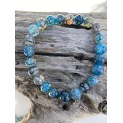 Bracelet Agate Dragon 8mm Bouddha | Hélène Riu