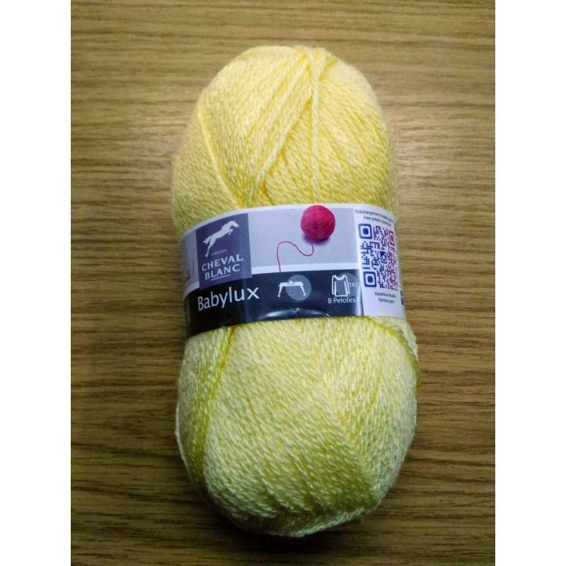 Babylux Cheval Blanc Lot 10 Jaune Citron - Laine Bébé