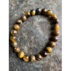 Bracelet Œil Tigre 8mm Standard | Hélène Riu