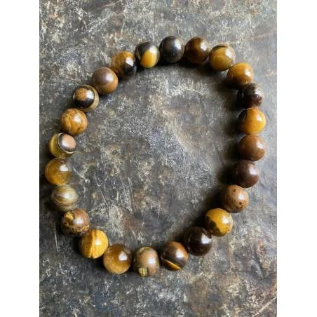 Bracelet Œil Tigre 8mm Standard | Hélène Riu