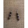 Boucles oreilles en pierre oeil de tigre