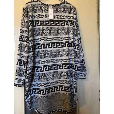 Robe Tunique Coton Polyester Asymétrique - Boutond'or