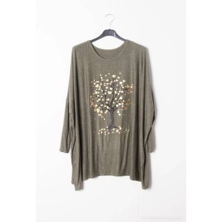 Tunique Arbre de Vie Coloris Kaki