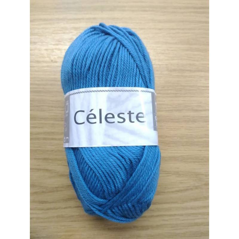 Celeste Cheval Blanc Soie - Laine 50% Coton 10% Soie 135m