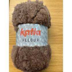 Velours Katia Acajou - Laine Poil Long Luxueuse