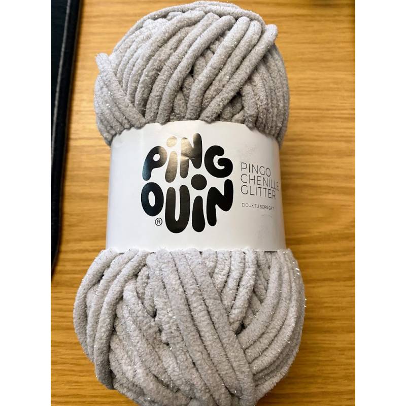 FIL CHENILLE coloris gris perle