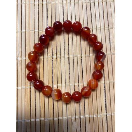 Bracelet Cornaline 10mm - Énergie Solaire et Confiance