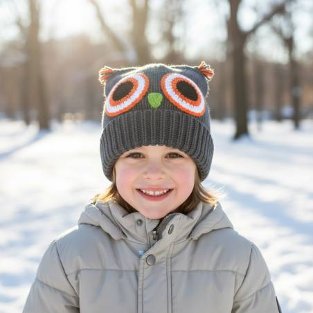 Kit Bonnet Gris à Crocheter - Boutond'or