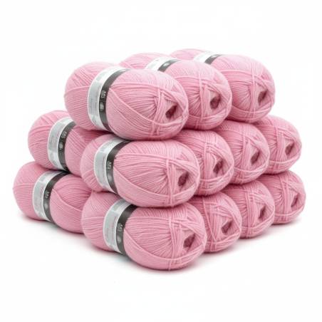 Babylux Cheval Blanc Rose Hortensia - Lot 10 Pelotes Layette - Boutond'or