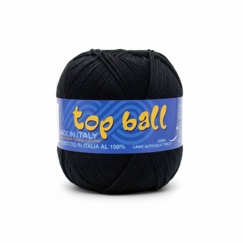 Top Ball Noire 200gr - Laine Acrylique Tricot - Laine tricot