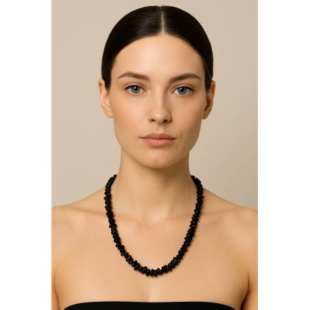 collier obsidienne noire ancrage et protection