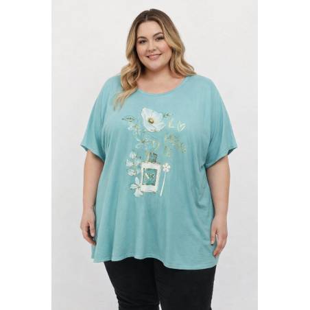 TUNIQUE coloris bleu eau | Laine Boutique Perpignan