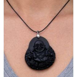 Pendentif Bouddha Obsidienne - Purification