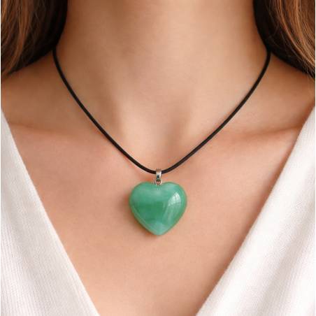 Pendentif Aventurine coeur