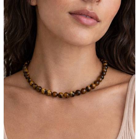 COLLIER oeil de tigre