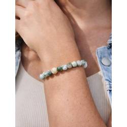 Bracelet Agate Arbre 8mm Pierre Naturelle | Hélène Riu Perpignan